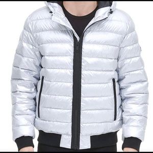 DKNY Unisex Performance Hooded Bomber Jacket